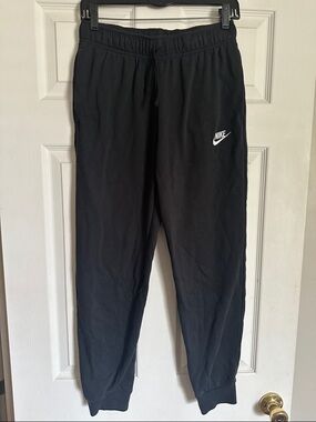 Nike Black Joggers with White Swoosh